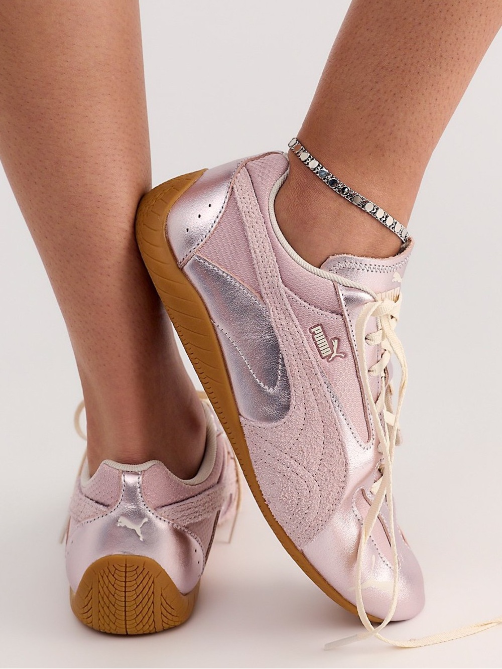 PUMA Speedcat Lou Metallic Sneakers Misty Pink - Gum - Picture 2 of 8